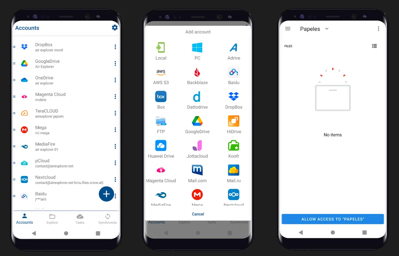 Upload and sync your smartphone with any cloud