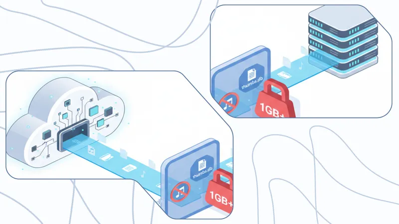 Stop wasting cloud space: How to exclude .tmp, thumbs.db, and large files
