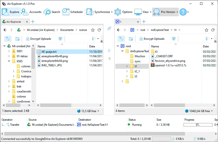 Air Explorer cloud manager