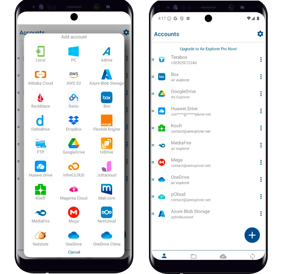 pen Air Explorer and tap the “+” icon. Select your provider and authenticate
