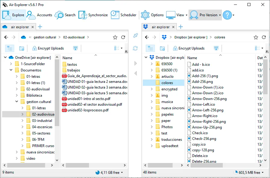 Air Explorer: manage all your cloud files from one interface