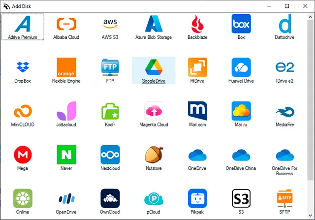 Google Drive mounted as a local drive