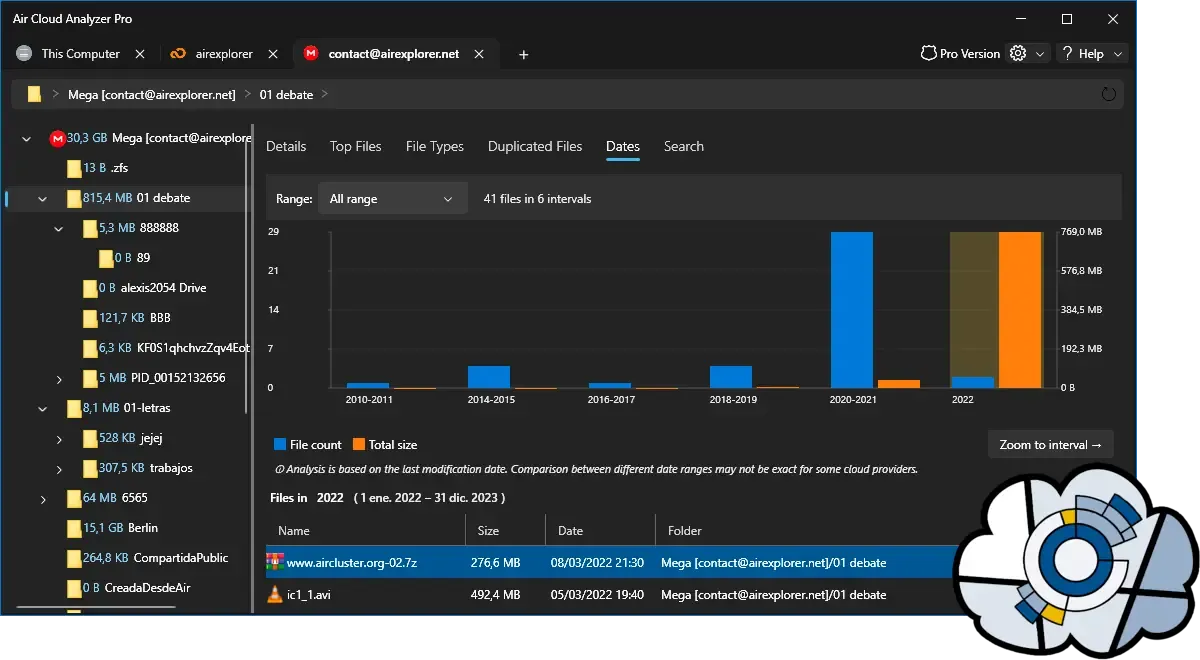 Find old, untouched files by date across cloud accounts